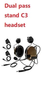 HEARFALCOM Comta III Tactical Headset Helmet ARC Rail Adapter Bracket Version Noise Cancelling Pickup Shooting Headset