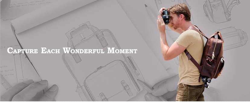 STAR VISTA Bernini Vintage Full Grain Leather Camera Backpack for DSLR/SLR, Camera Case for Photographers, with Tripod Holder, Fits 15.6" Laptop, Casual Outdoor Rucksack, YKK Zippers