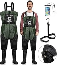 Gonex Fly Fishing Vest for Men Women, Comfortable Adjustable Fishing Vest with Multi-Pockets Reflective Stripes