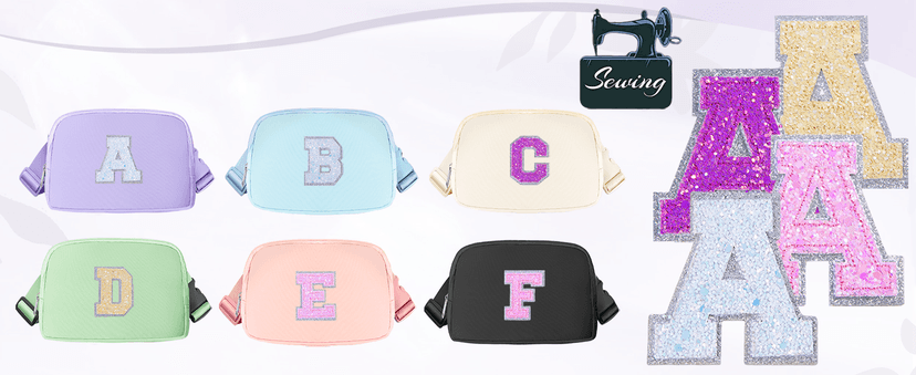 COSHAYSOO Green Belt Bag Crossbody Initial Fanny Pack Preppy Trendy Stuff for Teen Flower Girls 5 6 7 8 9 10 Year Old Personalized Cute Wedding Party Bridesmaid Birthday Easter Gift Letter M