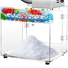 VNN 48L Snow Cone Machine, 500LB/H Commercial Shaved Ice Machine, 300W Electric Ice Shaver Machine, Suitable for Party Activities, Family Gatherings, Events