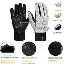 MOREOK Winter Gloves for Men/Women -10°F 3M Thinsulate Warm Touch Screen Snow Ski Bicycle Bike Gloves for Driving/Cycling/Running/Hiking