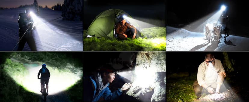 Blukar LED Headlamp Rechargeable,2000L Super Bright Headlight with Motion Sensor -Dimmable Brightness,8 Modes,Spotlight&Floodlight&Red Light Combination,IPX5 Waterproof for Hiking,Camping - 2 Pack