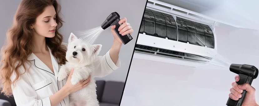 Compressed Air Duster, 150000RPM Super Power Cordless Electric Air Duster, Fast Charging Rechargeable Air Blower Vacuum Cleaner 3-Gear Adjustable for Computer, Keyboard, Car, Outdoor and Home