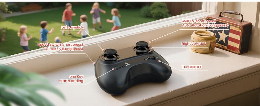 Veeniix V995 Red Mini Drone for Kids and Beginners,Indoor RC Quadcopter Plane with 3D Flips, 360° Rotation, Circle Fly, Auto Hover, Headless Mode, 21Mins 3 Batteries, Gift for Boys and Girls
