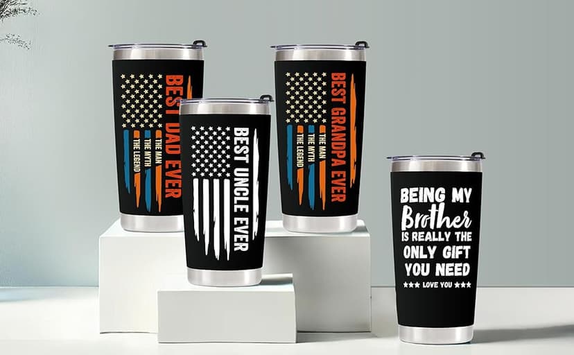 Breezy Valley Brother Gifts, Gifts for Brother from Sister Brother - Best Gifts for Older Little Brother Adult, Funny Brother Birthday Gifts Ideas for Brothers, Presents for Brother Tumbler Coffee Cup