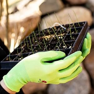 G & F Products 12 PAIRS Mens Working Gloves with Micro Foam Coating - Garden Gloves Texture Grip - men’s Work Glove For general purpose, construction, yardwork, Large (1519L-12),Grey/Black