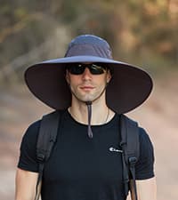 Leotruny Super Wide Brim Bucket Hat UPF50+ Waterproof Sun Hat for Fishing Hiking Camping