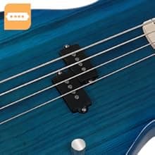 GLARRY GP Series Full Size Electric Bass Guitar 4 String Beginner Kit Canadian Maple Fingerboard with Cable, Strap, Bag and Accessories(Blue)