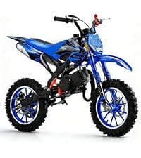 50cc Kids Dirt Bike, 2-Stroke Gas Powered Mini Motorcycle Up to 40MPH, Off-Road Dirt Bike for Kids 8-14 with Front Rear Disc Brakes, Double Shock Absorption (Black)