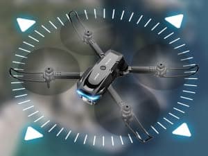 Drone with Camera - Drone with Screen on Controller for Beginners, Foldable Remote Control Quadcopter with Gesture Control, 3D Flip, One Key Start, Emergency Stop, 2 Batteries, Easier to use