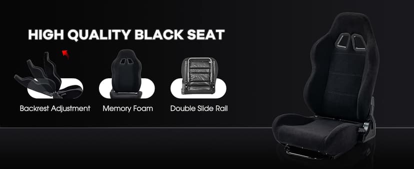 Dardoo G29 Racing Simulator Cockpit with Adjustable Race Seat Fit for Logitech G920 G923, for Thrustmaster T150 T300RS GT Racing Steering Wheel Stand, Not Included Wheel Shifter and Pedals