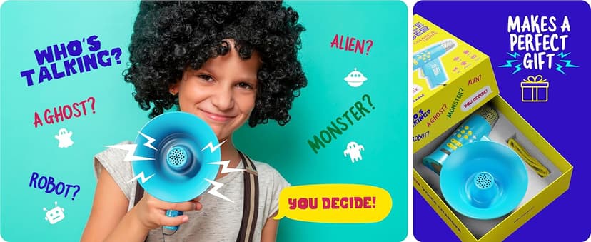 Voice Changer for Kids - Gifts for Kids - Voice Changing Device for Boys & Girls Ages 3-8+ Olds - Birthday Gifts for 3, 4, 5, 7, 8 Year Old Boy - Cool Outdoor Toys Gift Ideas for Kid, Toddler