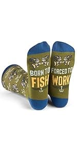 Lavley Can’t Today My Arm Is In A Cast Socks - Funny Fishing Socks for Men - Hilarious Gift for Anglers and Outdoorsmen - One Size Fits Most
