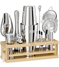BARE BARREL 27oz Martini Shaker | Built-in Drink Measure System & Strainer, TravelBag, Recipes | Home Bar Bartending Gift Set Insulated Cocktail Shaker | Vacuum Double Wall Stainless Steel (Slate Gray) B0GJG62Q5S