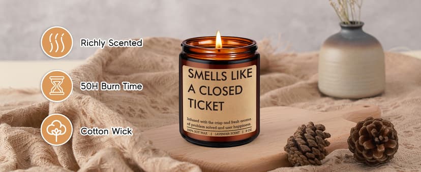 Miracu Tech Support Candle, Gifts for Tech Guys, IT Professionals, Information Technology Gifts for Techies Men, Technical Help Desk Decor, Computer Nerd Geek Engineer Technician Christmas Techy Idea