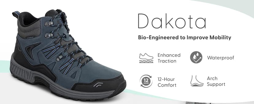 Orthofeet Women's Orthopedic Leather Dakota Hiking Boots