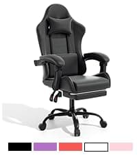 Magshion Ergonomic Office Desk Chair, Mid-Back Mesh Computer Chair, Swivel Chair with Breathable Backrest & Lumbar Support, Adjustable Height for Gaming, Work, Study, 300 Lbs Capacity, Black