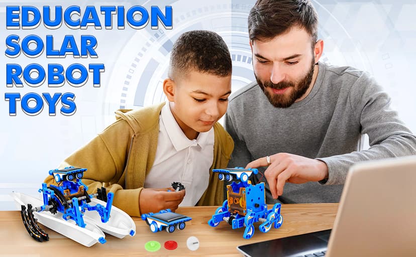 STEM 13-in-1 Education Solar Power Robots Toys for Boys Age 8-12, Educational Toy Science Kits for Kids, Building Experiment Robotics Set STEM Project Gifts for 8 9 10 11 12 Years Old Boy Girls Teens