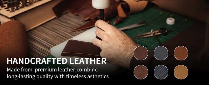 Swallowmall Leather Wallet for Mens Genuine Leather RFID Blocking Bifold Wallets with 1 ID Window 15 Card Slots