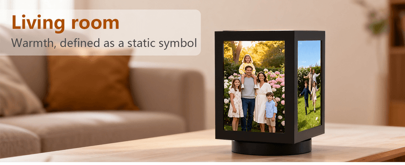 Mixoo 4x6 Picture Frame Light, Vintage Rotating Photo Frame Tabletop Lamp, Touch Desk Lamp for Bedroom Bedside, Table lamps for Office Family Retirement Anniversary Birthday Gifts (Wooden Black) B0FN7D9BXX