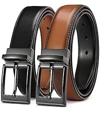 CHAOREN Mens Belt Leather Ratchet Belt - Customizable Fit, Effortless Style (35mm)