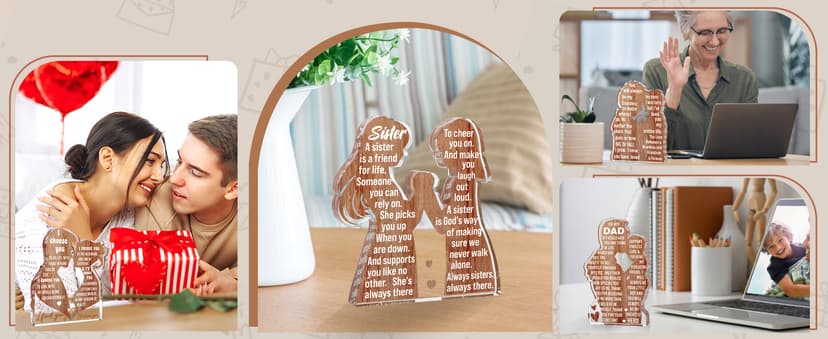 Friend Birthday Gifts for Women Friendship Best Friend Soul Sister Female Bestie BFF, Mothers Day Christmas Valentines Gifts Friends Forever Inspirational Cheer up Thank You Friend Plaque
