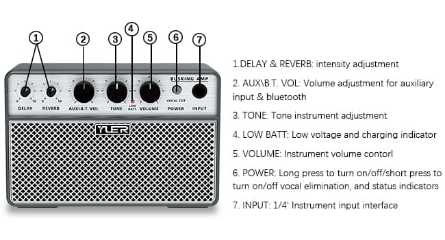 Yuer BA-10Pro 10W Acoustic Guitar Amp, Portable Vocal & Guitar Amplifier with Digital Delay/Reverb Effect Headphone Jack/OTG Wireless Small Guitars Amp for Recording, Practice, Travel with Carry Bag