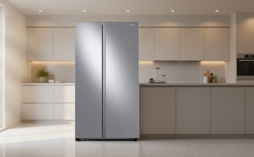 Samsung 28 cu. ft. Smart Side-by-Side Refrigerator with Large Capacity, Stainless Steel, RS28A500ASR/AA