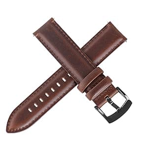 OTTOODY Leather Watch Bands Quick Release, Elegant Top Grain Leather Watch Straps for Men & Women, Choice of Color & Width - 18mm, 19mm, 20mm, 21mm or 22mm Wristbands Bracelet for Watch & Smartwatch