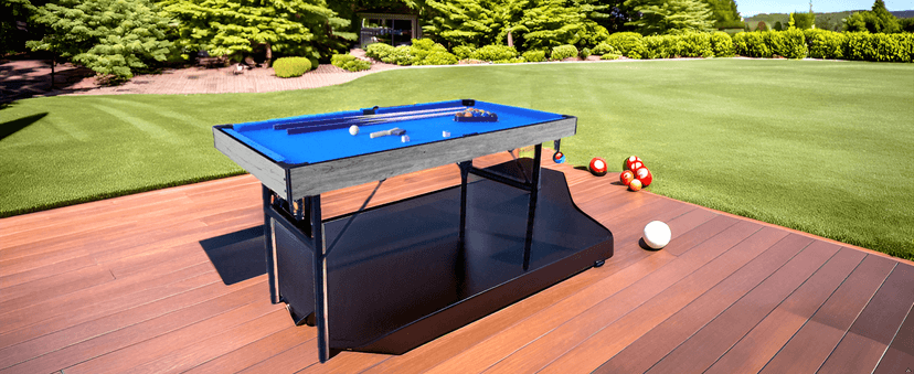 5in1 Multi-fuction Games Table,Folding Multi Game Combination Table Set with Ping Pong, Pool Billiards, Air Hockey, Bowling, and Shuffleboard for Indoor, Outdoor