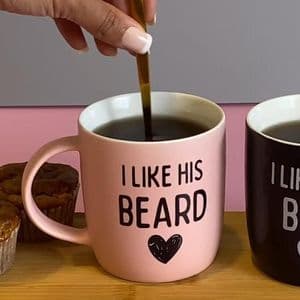 Triple Gifffted Funny Couples Gifts For Christmas, Wedding Anniversary, Engagement, Valentines Day Girlfriend Boyfriend Couple Gift, His & Hers, Bride & Groom, Him & Her, Ceramic, 380ML