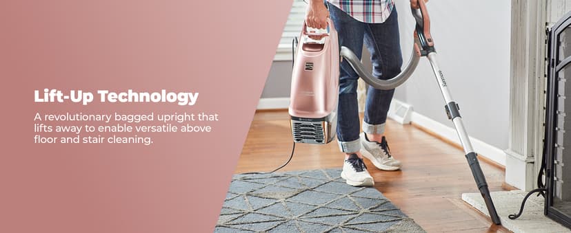 Kenmore BU4050 Intuition Bagged Upright Vacuum, liftup Cleaner with Hair Eliminator brushroll, pet Handi-Mate for Carpet, Hard Floor, Rose Gold