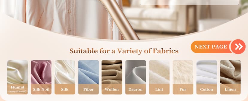 HAPAIS Steamer for Clothes,1800W Standing Garment Steamer 30s Heat-up with Adjustable Stable Double Rod,2-in-1 Flat & Hanging Ironing,Clothes Steamer with 10 Fabric Steam Modes