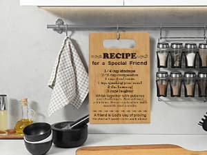 Best Friend Birthday Gifts for Women, Friendship Gifts for Women Friends, Unique Gifts for Friend Mothers Day, Bestie Bff Thank You Gift for Bestfriend Idea Recipe for a Special Friend Cutting Board