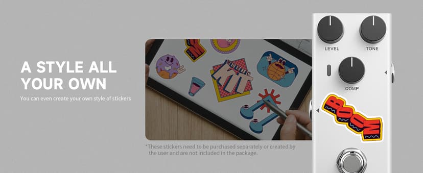 Donner Compressor Pedal for Electric Guitar, DIY Shell, Analog True Bypass Effects Pedal, Vintage Warmth & Studio-Grade Clarity(EMBARK 08)