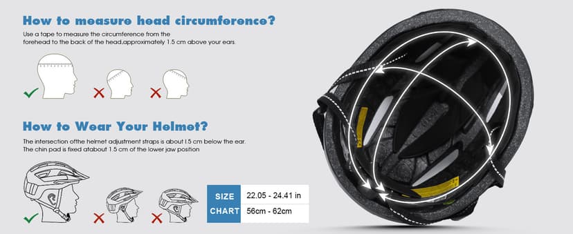Shinmax Bike Helmet for Men Women, Bicycle Helmet with Detachable Magnetic Goggles Adjustable for Adult Road Biking Mountain Cycling Helmet