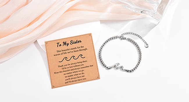 The Wave of Life Bracelet, Christmas Birthday Valentines Graduation Day Gifts for Women Her Gifts for Best Friend Sister Daughter Granddauhgter Niece B0DCJFR132