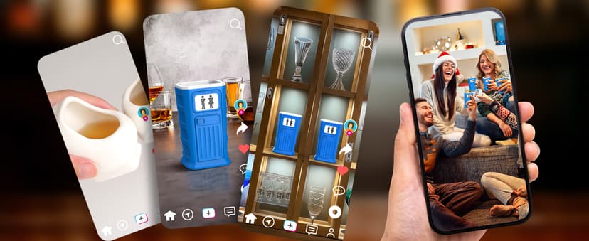 Funny Porta Potty Shot Glasses: White Elephant Gag Fun Novelty Yankee Party Exchange Gifts for Adults Men - Secret Dirty Santa Christmas Stocking Stuffers Ideas for Dad Husband Coworker Brother