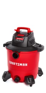 CRAFTSMAN CMXEVBE17250 2.5 Gallon 2.5 Peak HP Wet Dry Vac, Portable Shop Vacuum Wet and Dry with Filter Bag, Hose and Attachments for Cleaning in The Home