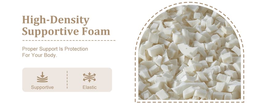 Oversized Bean Bag Sofa for Adults, Comfy Faux Fur Floor Lounger Loveseat Couch with Shredded Foam Filling, Large Bean Bag Sofa Plush Bean Bag Couch for Living Room, Bedroom, Apartment, Beige