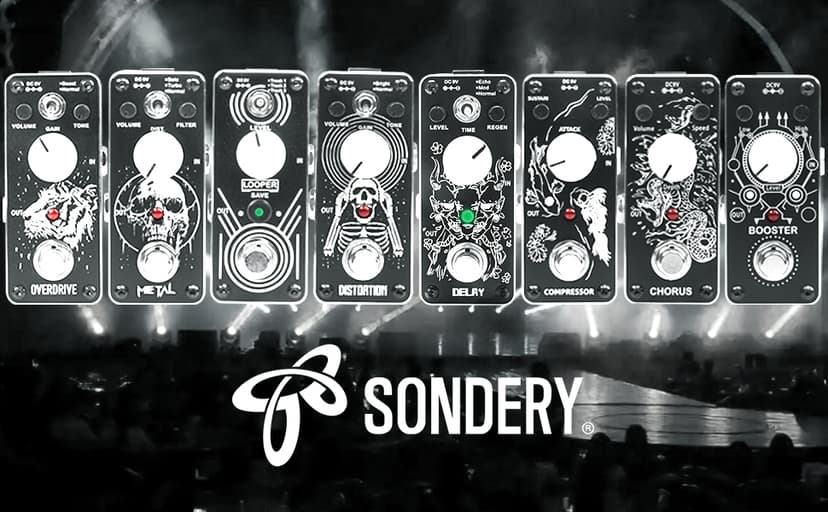 Sondery Metal Distortion Pedal for Electric Guitars, 3 Modes of Solo Turbo and Normal, Warm Smooth Wide Range of Vintage Distortion Sound, Mini Effect Pedal True Bypass, Art Design Series