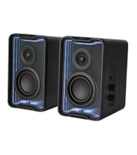 Edifier QR65 Desktop Active Monitor with 2.75" Long-Throw Aluminum Diaphragm mid-Low Drivers, Hi-Res Audio, Brilliant Light Effects, 70W Output Power Bluetooth Speakers with Stands - White