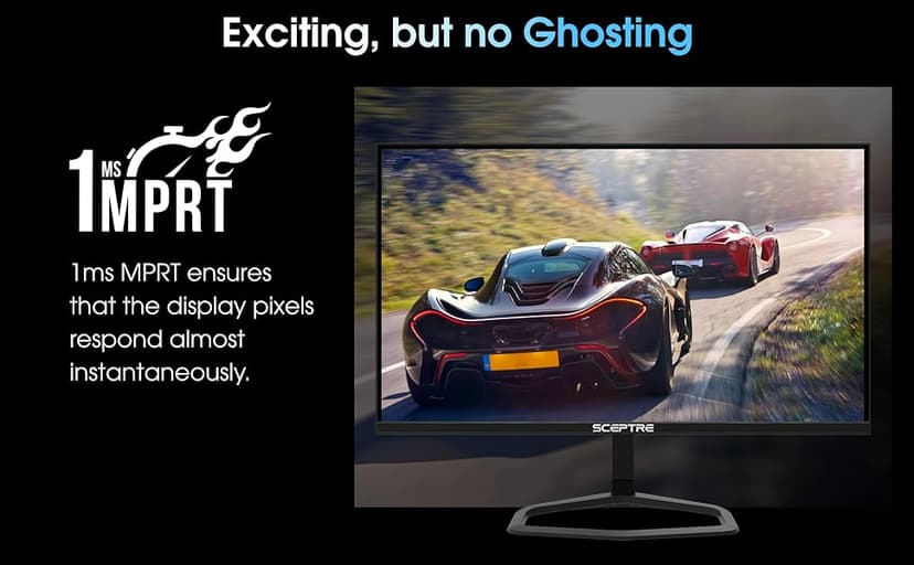 Sceptre New 24.5-inch Gaming Monitor 240+Hz 1ms DisplayPort x2 HDMI x2 100% sRGB AMD FreeSync Premium Build-in Speakers, Machine Black 2025 (E255B-FWD240 Series)
