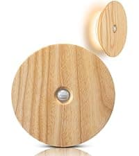 Pause Moon Lamp, Creative Wood LED Desk Lamp, Unique Decorative Lighting for Bedroom, Lamps for Night Stands, Rechargeable Cordless Lamp Office & Gift