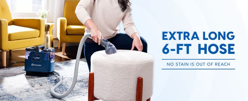 Vacmaster SCB301 400 Series Portable Carpet & Upholstery Spot Cleaner Machine, 15Kpa Power Suction with Versatile Tools for Pets, Area Rugs and Couches