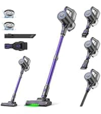 Cordless Vacuum Cleaner, 40KPA/500W/35Mins, Green LED Light, Lightweight Stick Vacuum Self-Standing, Vacuum Cleaners for Home Handheld Vacuum for Pet Hair, Carpet, and Hard Floors, U8