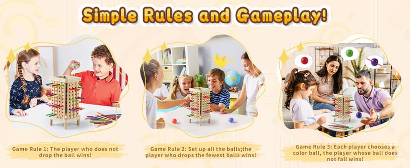 Montessori Game Wooden Board Game, Multiplayer for Kids 4-8, Math Educational, Fine Motor Skill Toy for Girls Boys, Classic Fun Games for Age 3 4 5 6 7 8 Girls Boys Gifts