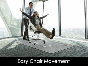 Kuyal Office Chair Mat for Carpet, 32x48 Clear Heavy Duty Computer Chair Mat, Under Desk Protector Carpeted Floors Mat, Easy Chair Movement,Ship Flat