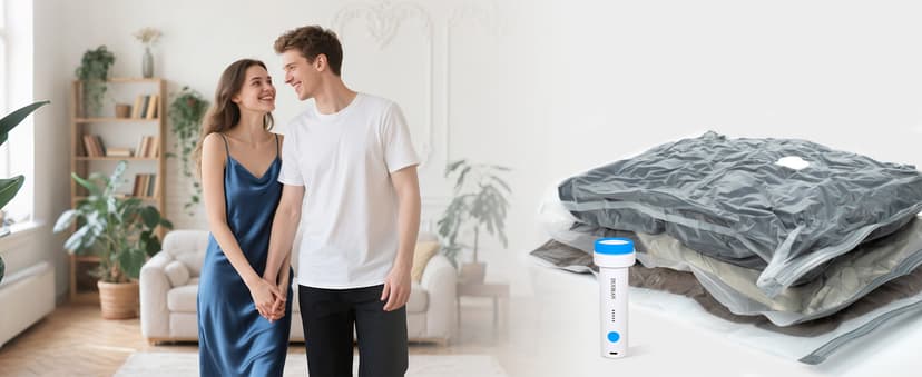 Cordless Electric Vacuum Pump for Vacuum Storage Bags Travel Air Pump, Portable USB Rechargeable Seal & Compression Bag Pump for Clothes, Blankets & Bedding (Storage Bags Not Included)